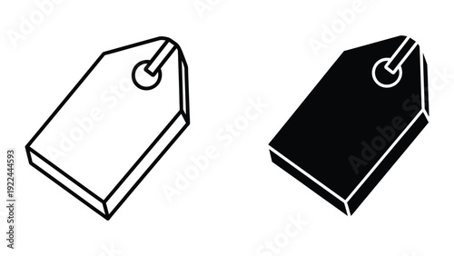 Black and white price tags