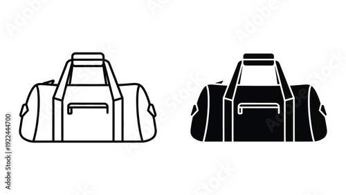Duffle bag vector illustration
