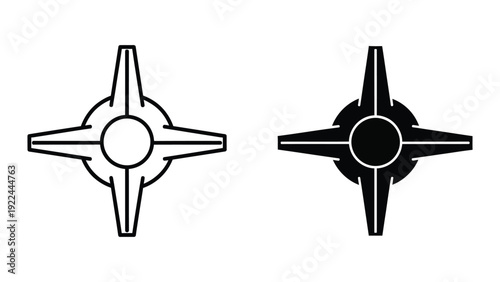 Black and white star icons