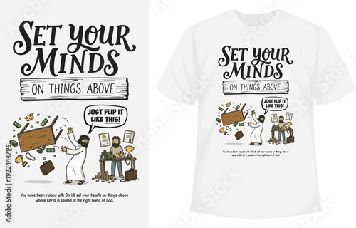Christian bible verse t shirt design illustration vector