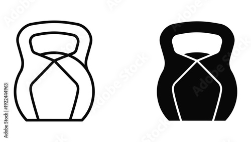 Simple kettle icon set