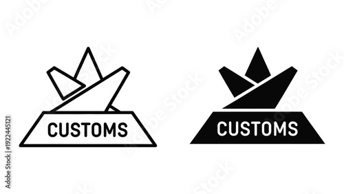 Customs logo emblem design
