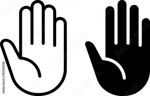 Hand gestures icons for communication and expression