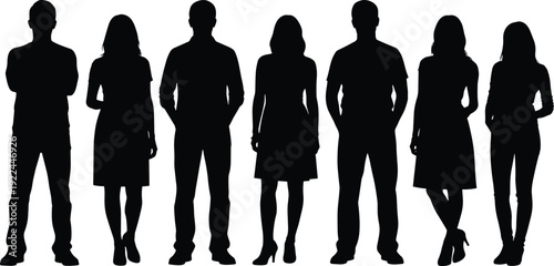 Active diverse family silhouettes running jogging cycling on bicycle and riding kick scooter in park outdoor fitness activities flat vector illustration flat illustration lifestyle concepts.