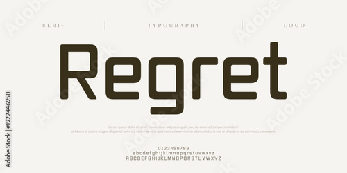 Regret, Creative digital sport Modern Future Alphabet Font. Typography urban style fonts for technology, digital, movie logo design regular and italic. vector illustration
