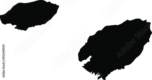 Accurate Real-World Map Silhouette of Sao Tome and Principe
Precise island silhouette map of Sao Tome and Principe with accurate boundaries. Editable EPS vector ideal for African geography .