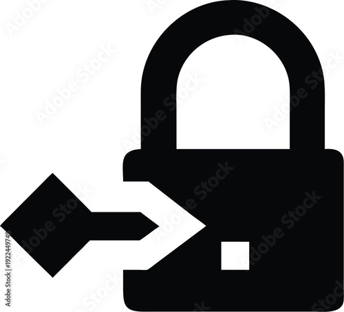 A digital key unlocking a padlock symbolizing secure access and authorization