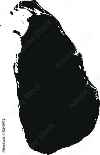 Accurate Real-World Map Silhouette of Sri Lanka 

Precise island silhouette map of Sri Lanka with accurate borders. Editable EPS vector suitable for South Asian geography and travel infographic.