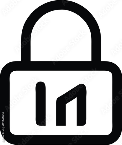 A stylized lock icon with a lowercase letter 'm' inside the lock body.