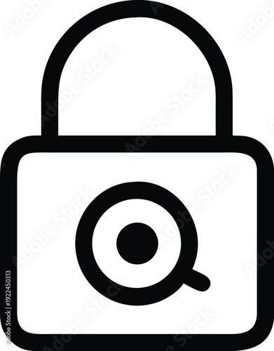 Unlocked padlock with a magnifying glass symbolizing security and investigation