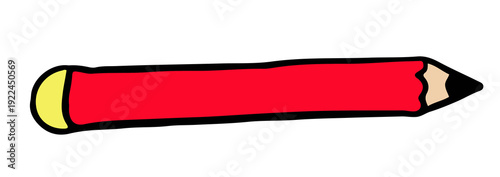 Hand drawn pencil for cartoon, back to school, department store, stationery, paper, envelopes, writing implements, school materials, office supplies, online shopping, grocery shopping, kids, childhood