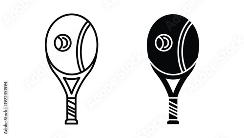 Tennis rackets and balls illustration