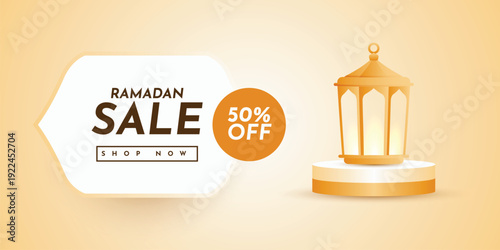 Ramadan sale with special price discount illustration template design