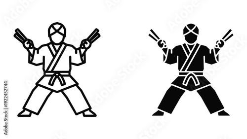 Karate Fighter Silhouette