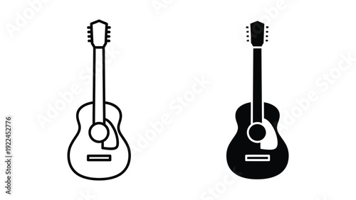 Acoustic Guitar Silhouette Illustration