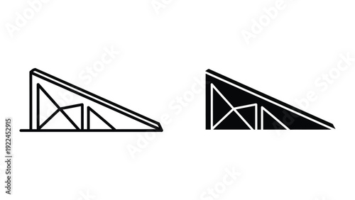 Simple black and white truss illustration