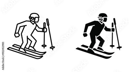 Skiers in action on the slopes