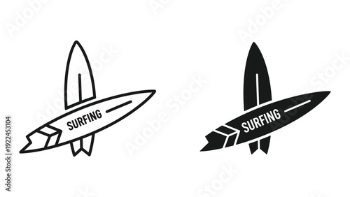 Surfing surfboards illustration