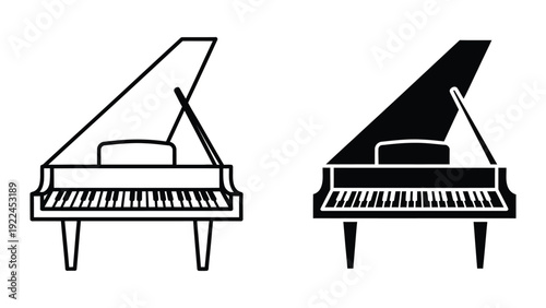 Grand Piano Illustration