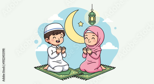 Muslim girl and boy
