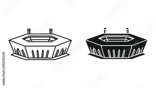Stadium or arena outline icons
