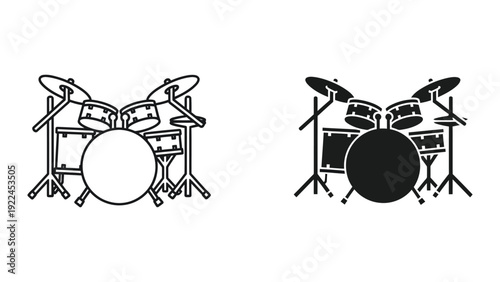 Electronic drum kit outline