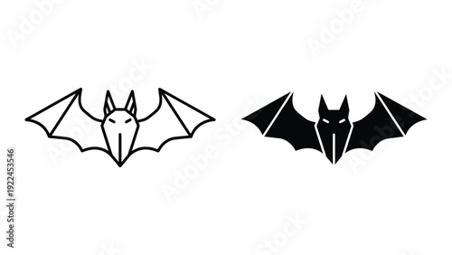 Bat Silhouette Vector Illustration