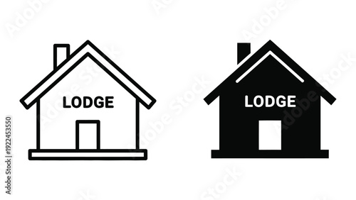 Simple lodge icon set