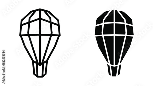 Hot air balloon icons