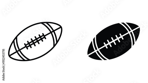 American footballs illustration