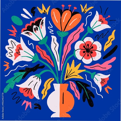 tree with colorful flowers
