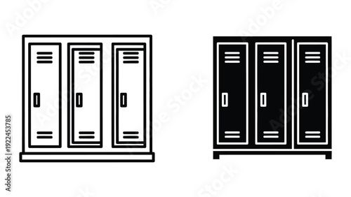 School Lockers Illustration