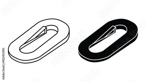 Black and white paper clips