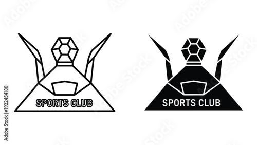 Sports club emblem vector illustration