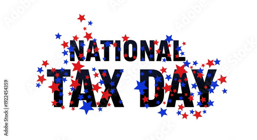 Celebrating national tax day with patriotic flair and starry decorations.
