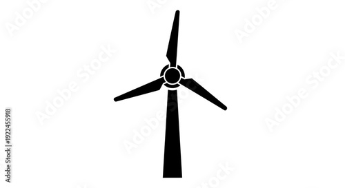 Wind Turbine Silhouette Renewable Energy Generator.