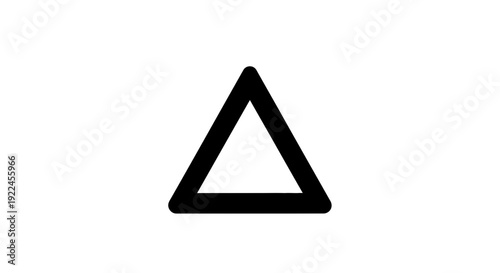 Black Triangle Symbol Geometric Shape Icon.