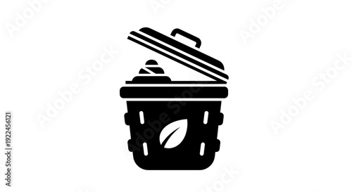 Rice Cooker with Lid Slightly Open.