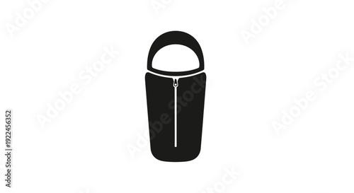Black Cosmetic Bag with Zipper and Handle.