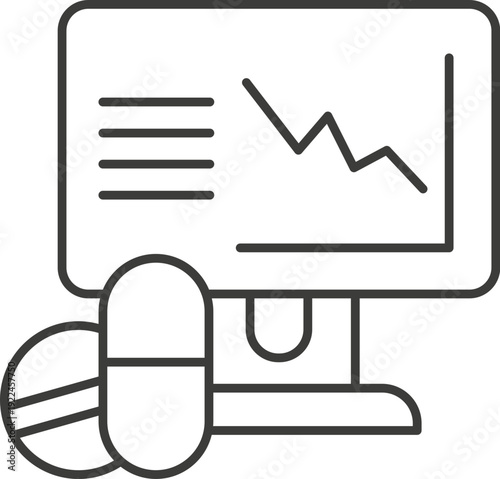 Animated Return Policy Lineal Icon Style, Pharmacy Outline Icon Personal injury law icon lineal illustration concept with icon of malpractice, empathy, accidents, medical reports, compensation, lawyer