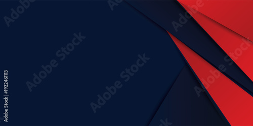 abstract 3d dark blue background with a combination of luminous red overlap layers background