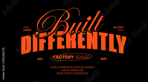 Urban Minimalist Fashion Typography. Slogan typography for casual, retro club, and streetwear styles. For screen printing on oversized t-shirts and jackets.