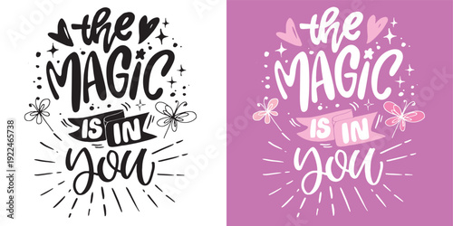 Cute hand drawn doodle lettering quote. Lettering for t-shirt design, mug print, bag print, clothes fashion. 100% hand drawn vector image.
