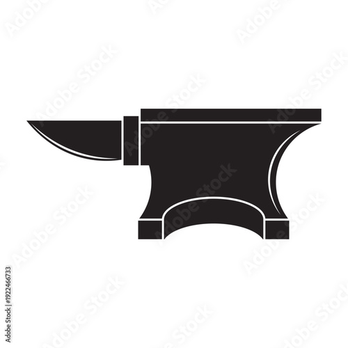 blacksmith anvil flat icon vector