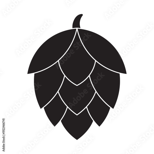 hops fruit flat icon vector