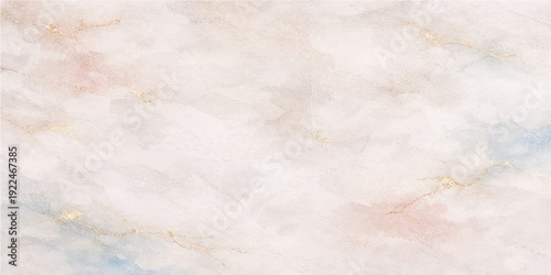Abstract watercolor and white background with clouds featuring an ancient parchment paper texture and aged vintage grunge pattern on a beige canvas backdrop
