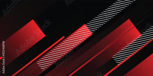 Banner background. black. red gradation. bright. abstarct . slash line. memphis eps 10
