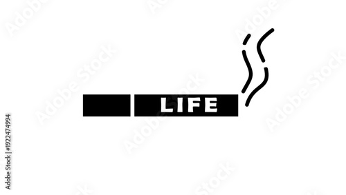 anti-smoking symbol , black isolated silhouette