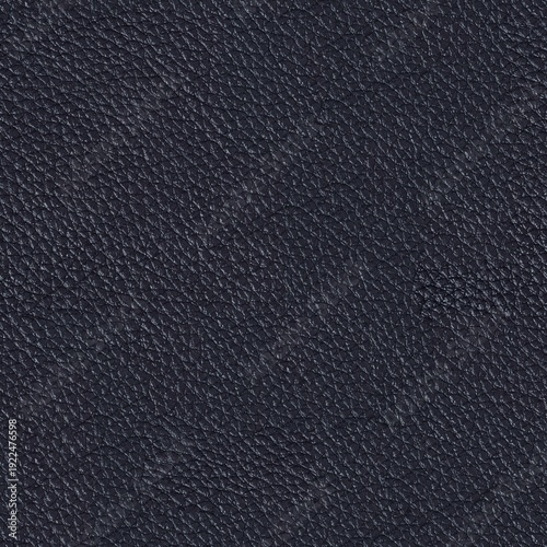 Texture of dark blue leather on macro. Seamless square background, tile ready.