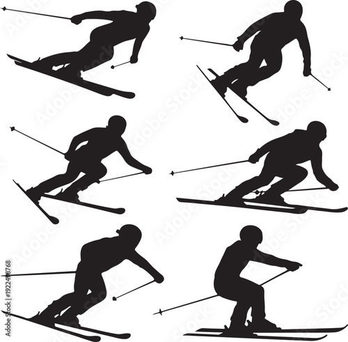 ski silhouettes